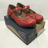 Dansko "Matilda" Red Vegan Leather Blockheel Mary Janes