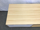 Contemporary MCM Boho Cozy Castle Faux-Tropical Wood Coffee Table