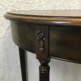 Vintage Solid Mahogany Half-Circle Side Table