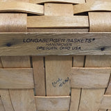 2001 Longaberger Woven Solid Maple Picnic Basket