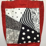 Adriana Cárdenas B. Handmade "Rojo, Negro y Blanco" Quilted Bag