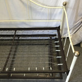 2pc Vintage White Metal Day Bed