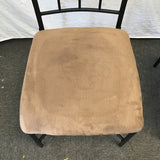 Set of 4 Modern Dorel Asia Black Metal Dining Chairs
