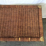 Vintage Dark-Stained Wicker Chest