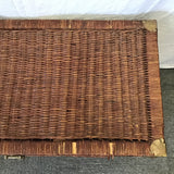 Vintage Dark-Stained Wicker Chest