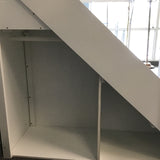 Contemporary Bellemave White Loft Twin Bed w/ Stairs, Bedside Shelf, & Wardrobe