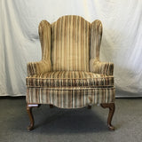Vintage Striped Velvet Armchair