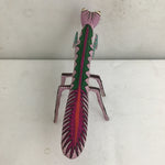 Handmade Alebrije Oaxacan Purple Carved Wood Mantis