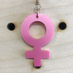 Brigh the Witch "Female Symbols" Pink Acrylic Earrings