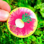 Rachel Feirman Radish Button Pin