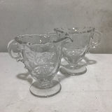 2pc Vintage Fostoria "Heather" Cream & Sugar Set