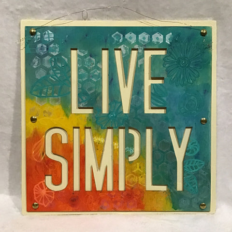 Eltimar Design "Live Simply" Mixed Media 3D-Artwork
