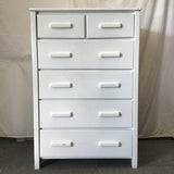 Modern Craftsman White 6-Drawer Chest of Drawers