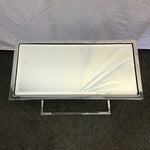 Modern Silver Mirrored Side Table