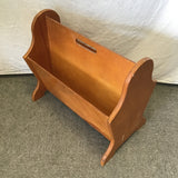 Vintage Oak Veneer Magazine Rack
