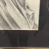Framed Signed Original Pencil Figure Art