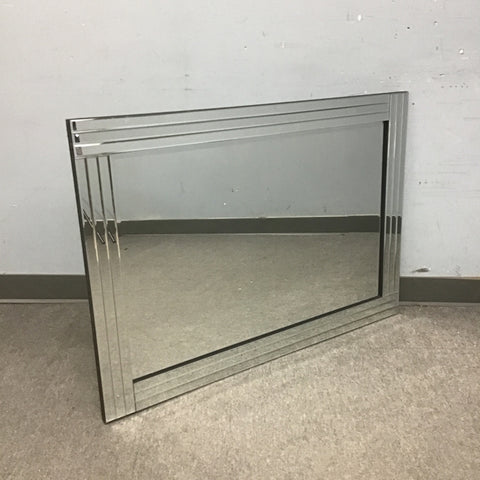 Modern Beveled-Mirror-Framed Mirror