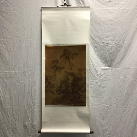 Signed Original Wall Hanging Landscape Scroll