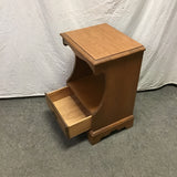 Vintage Federal Cherry Veneer 2-Tier 1-Drawer Night Stand