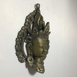 Vintage Wall Hanging Cast Brass Buddha
