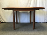 Vintage Danish Modern D-Scan Teak Veneer Expanding Dining Table