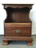 Single Vintage Federal Solid Cherry 2-Tier Night Stand