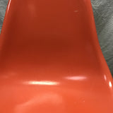 Vintage Orange Fiberglass Bucket Accent Chair