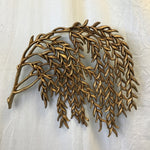 Vintage MCM Burwood Gold Painted Resin Willow Branch