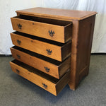 Vintage Federal Solid Pine 4-Drawer Dresser