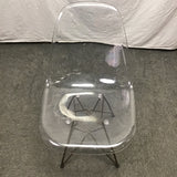 Contemporary MCM Clear Plastic Bucket Accent Chair