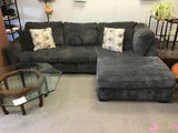 2pc Ashley Furniture Blue-Grey "Biddeford" Sectional Sofa Chaise