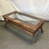 Modern 2-Tier Glass-Top Coffee Table