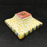 Single Retired Mackenzie-Childs "Torquay" Square Ceramic Drawer Pull