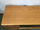 Vintage Oak Veneer 3-Cabinet Credenza