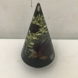 Moon & Pine Rose & Baby's-Breath in Black Resin Small Ring Holder