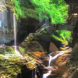 Framed Photo of Rainbow Falls in Watkins Glen