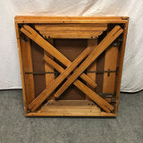Vintage Stakmore Maple & Red Vinyl Draw-Leaf Card Table