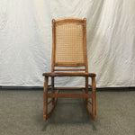 Vintage Solid Maple & Resin Caned Rocking Chair