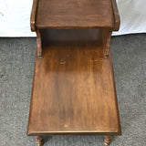 Pair of Vintage Federal Solid Cherry 2-Tier End Tables