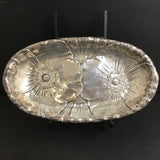 Vintage Art Nouveau Wallace Sterling Silver Oval Poppy Platter