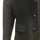Black Wool & Cashmere Princess Single-Breasted Long Coat