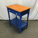 Upcycled Vintage Blue Painted Pine 2-Tier Washstand