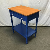 Upcycled Vintage Blue Painted Pine 2-Tier Washstand