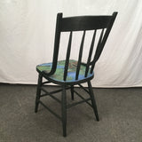 Vintage Signed Landscape-Painted Spindleback Art Chair