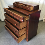 Vintage Mahogany Veneer 6-Drawer Dresser