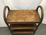 Vintage Mahogany Veneer 3-Tier Shelf