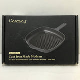 New In Box! Caraway Charcoal Grey Enameled Cast Iron 10.5" Square Grill Pan
