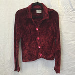 Vintage Margaret O'Leary Red Chenille Cardigan