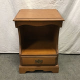 Vintage Federal Cherry Veneer 2-Tier 1-Drawer Night Stand