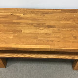 Locally Made Craftsman Oak Butcher Block 2-Tier Coffee Table